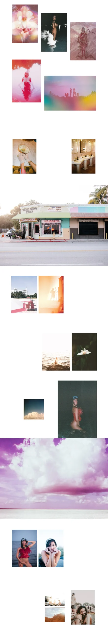 A scroll showing how the photos look on Isa Plos' website.